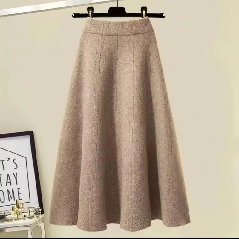 Autumn and Winter Sweater Pullover Knitted Half Skirt  58037 Rayon Fabric Velvet Fabric Corduroy Fabric