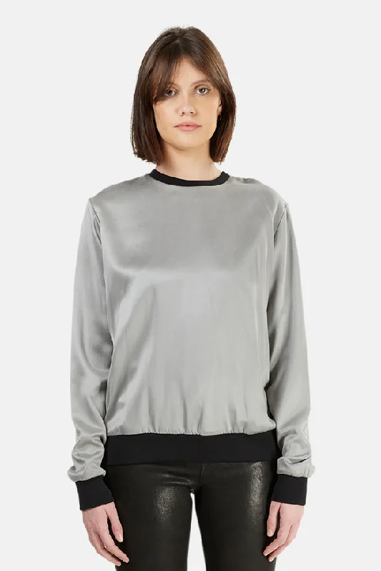 Alexander Wang Silk Sweatshirt Hoodie with Sequins Glamorous Eye-catching