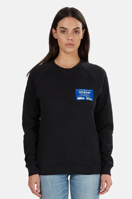 Black FRAME x Blue&Cream Parking Permit Sweatshirt Hoodie with Illustration Artistic Creative