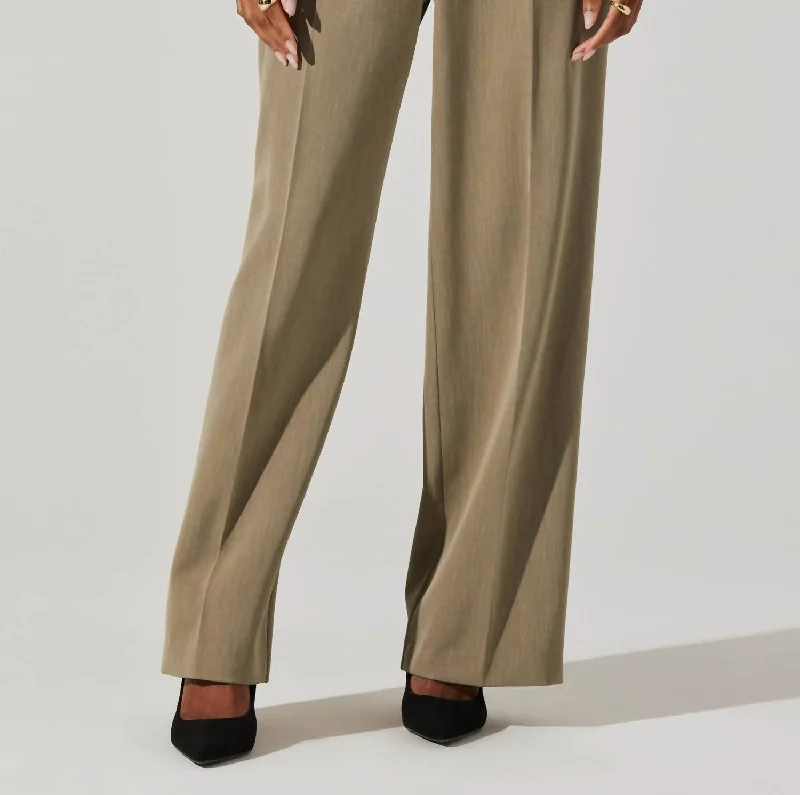 Faria High Waisted Trouser Pant In Cedar Trousers Elastic Waist Soft