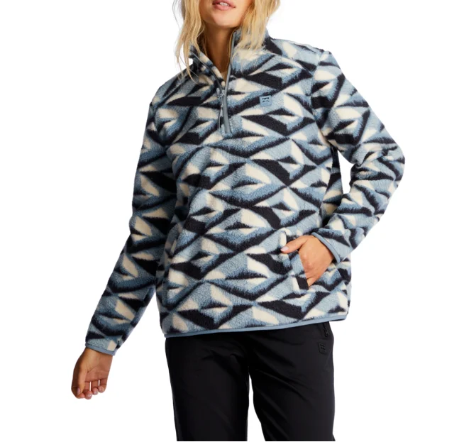 Billabong Womens A/Div Boundary Mock 3 Half-Zip Pullover Sweatshirt Three Quarter Sleeve Billabong Womens A/Div Boundary Mock 3 Half-Zip Pullover Sweatshirt Three Quarter Sleeve