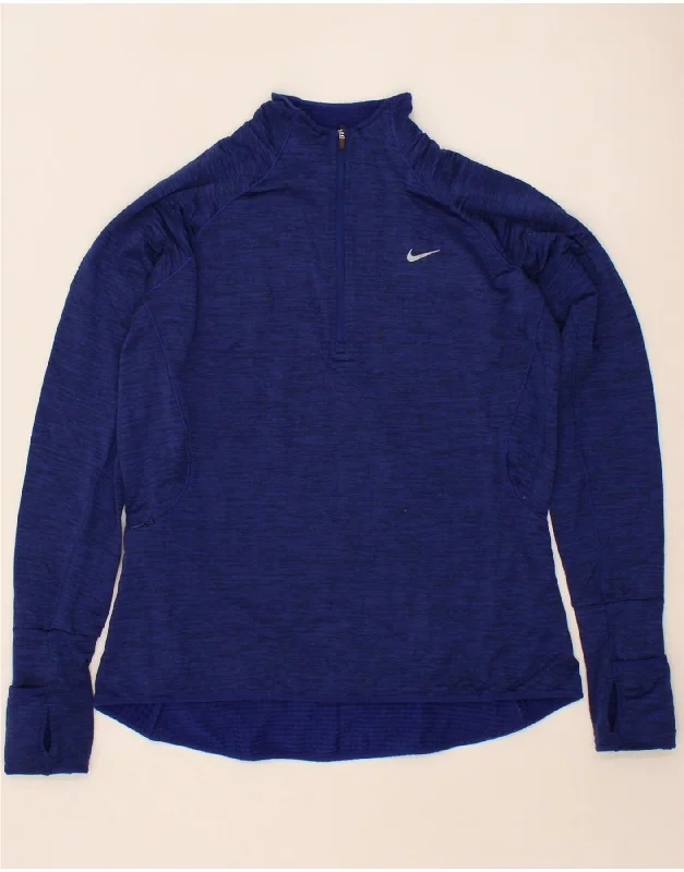 NIKE Womens Dri Fit Zip Neck Pullover Tracksuit Top UK 16 Large Blue Sabrina Neck Pullover NIKE Womens Dri Fit Zip Neck Pullover Tracksuit Top UK 16 Large Blue Sabrina Neck Pullover