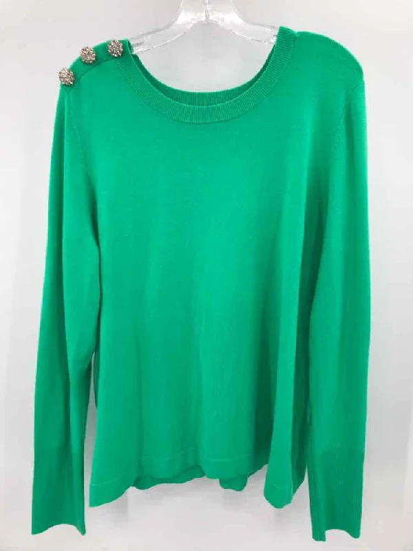 Pre-Owned Lilly Pulitzer Green Size XL Sweater Cashmere Blend Cotton Blend Poly Blend