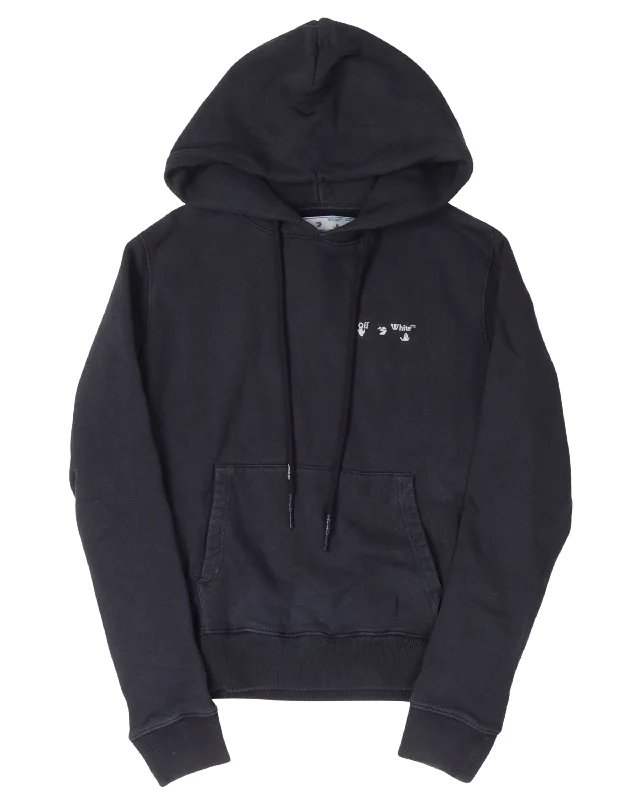 Logo Hoodie Hoodie with V-Neck Classic Versatile