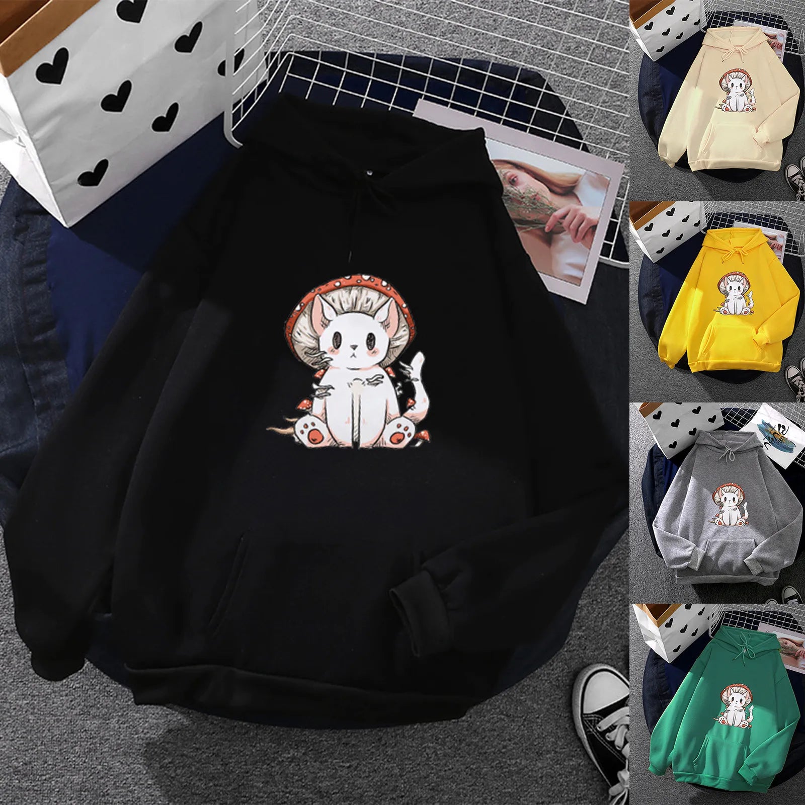 Women's Fashion Casual Fun Print Hooded Sweatshirt Loose Sports Tops Pullover Jewel Neck Pullover Women's Fashion Casual Fun Print Hooded Sweatshirt Loose Sports Tops Pullover Jewel Neck Pullover