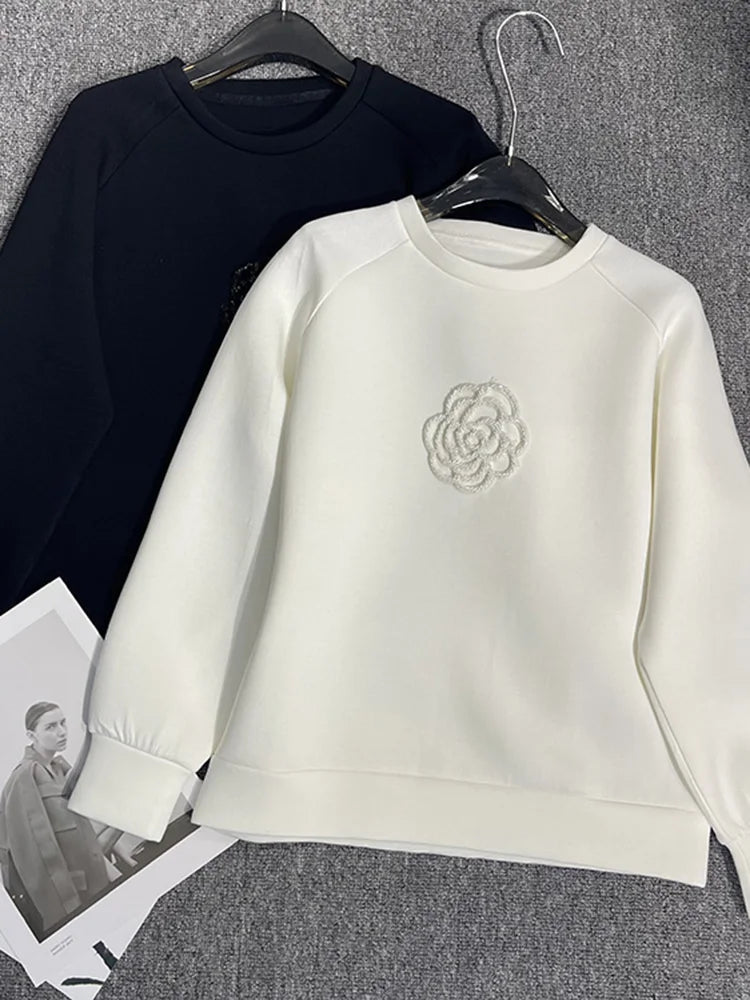 S-XXL Korean Fashion Black White Pullover O Neck Sweatshirt Patchwork Top Fall Winter Long Sleeve Kawaii Pulls Streetwear Casual Crew Neck Wool S-XXL Korean Fashion Black White Pullover O Neck Sweatshirt Patchwork Top Fall Winter Long Sleeve Kawaii Pulls Streetwear Casual Crew Neck Wool