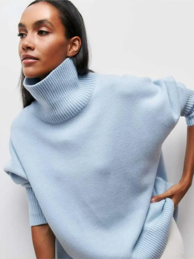 Women Turtleneck Sweater Autumn Winter Solid Elegant Thick Warm Long Sleeve Knitted Pullovers Ladies Casual Basic Jumpers Tops Sabrina Neck Pullover Women Turtleneck Sweater Autumn Winter Solid Elegant Thick Warm Long Sleeve Knitted Pullovers Ladies Casual Basic Jumpers Tops Sabrina Neck Pullover