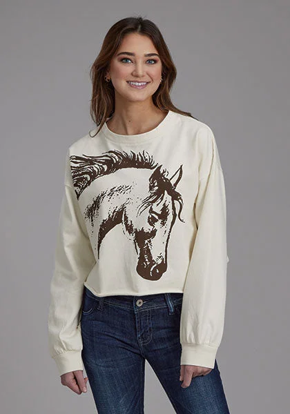 Roper Women's Crewneck Pullover Surplice Neck Pullover