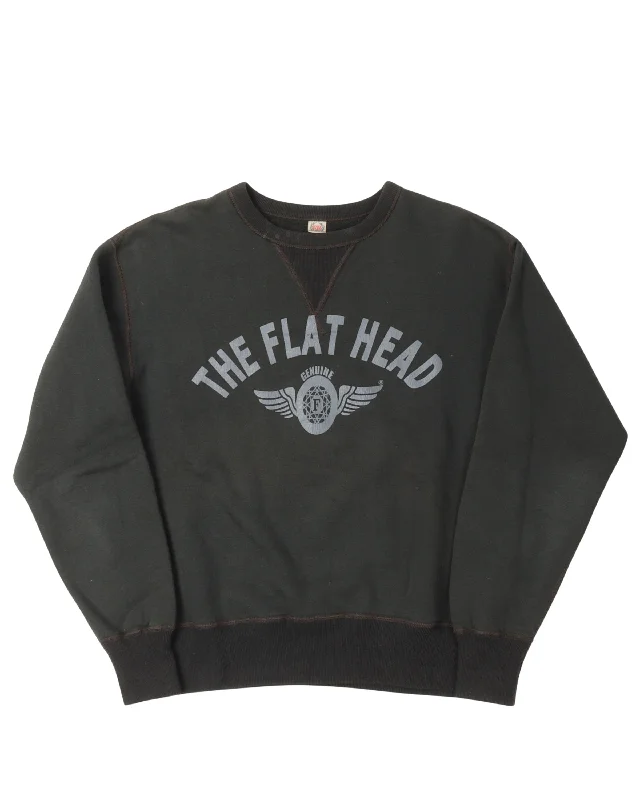 The Flat Head Tire Logo Sweatshirt Hoodie with Tie-Dye Psychedelic Retro