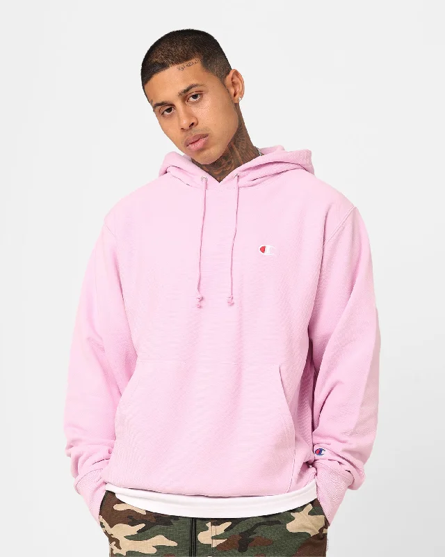 Champion Reverse Weave French Terry Hoodie Cotton Pink Pos Hoodie with Crew Neck Simple Timeless