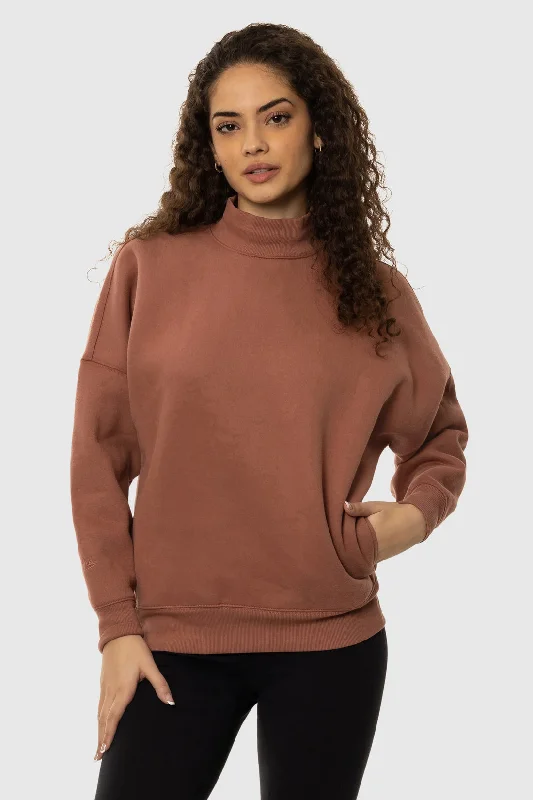 TeamLTD Mock Neck Sweater Zippered Buttoned Snapped