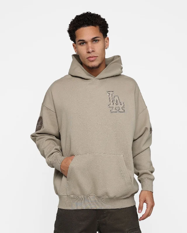 Pro Standard Los Angeles Dodgers Neutral Hoodie Taupe Hoodie with Drawcord Adjustable Secure