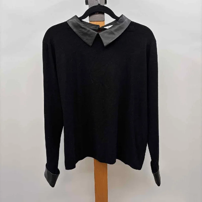 Sioni Women's Size XL Black Solid Sweater Casual Formal Business