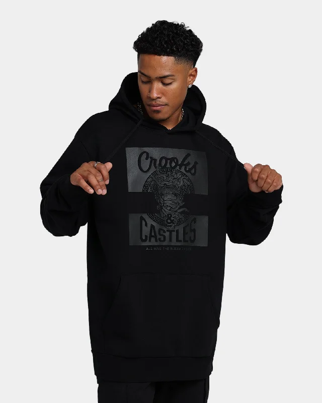 Crooks & Castles Mad Klepto Hoodie Black Hoodie with Illustration Artistic Creative