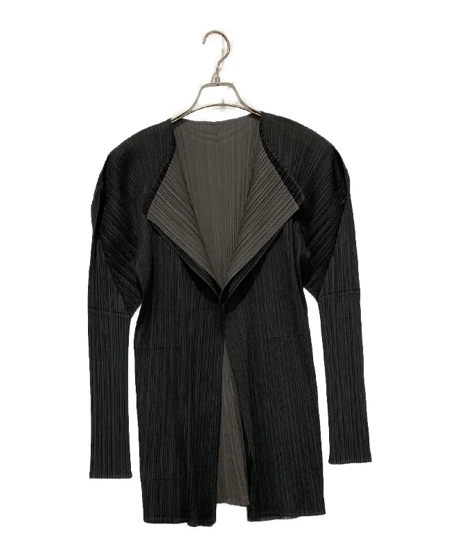 [Pre-owned] PLEATS PLEASE pleated cardigan PP14-JD666 Wool Fabric Cashmere Fabric Tweed Fabric