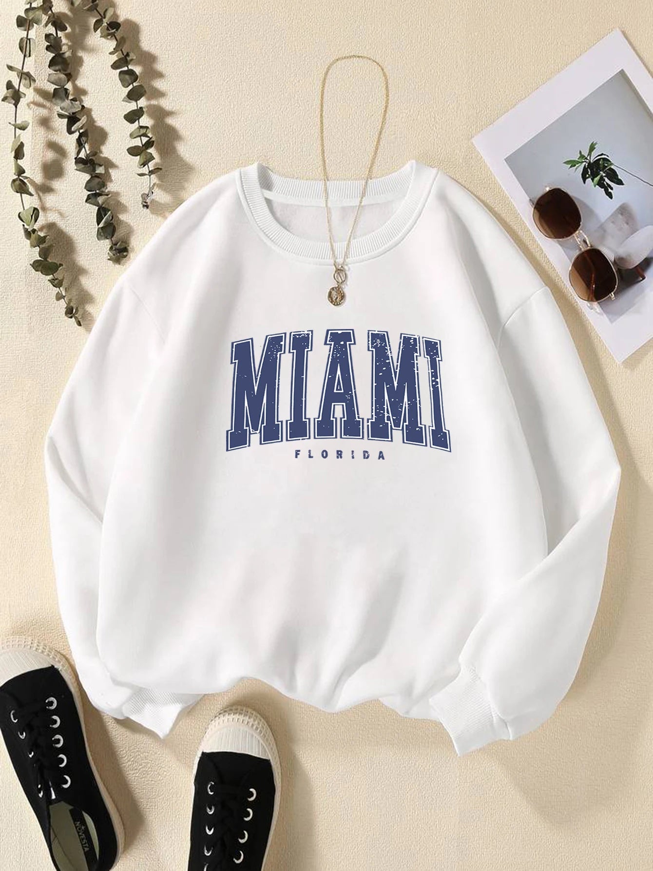 Women's Print Thermal Lined Crew Neck Loose Pullover Long Sleeve Plus Velvet Sweatshirt Alpaca Blend Soft Women's Print Thermal Lined Crew Neck Loose Pullover Long Sleeve Plus Velvet Sweatshirt Alpaca Blend Soft