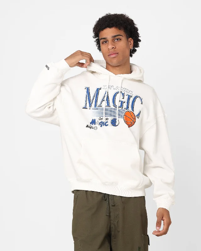 Mitchell & Ness Orlando Magic Swish Hoodie Vintage White Hoodie with Cuffed Sleeves Snug Secure