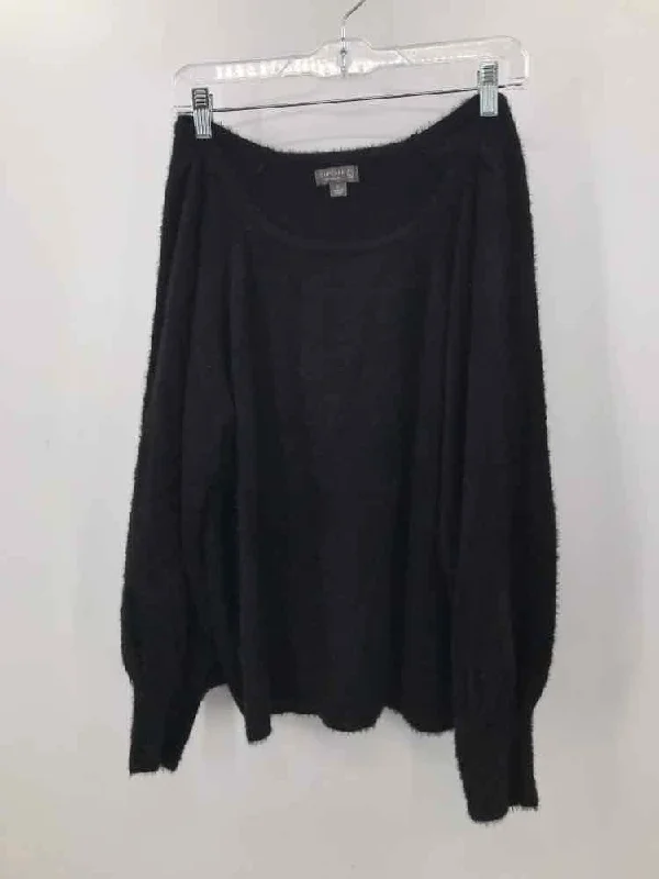 Pre-Owned Cupcake Black Size XL Sweater Open Front Closed Front Wrap Front