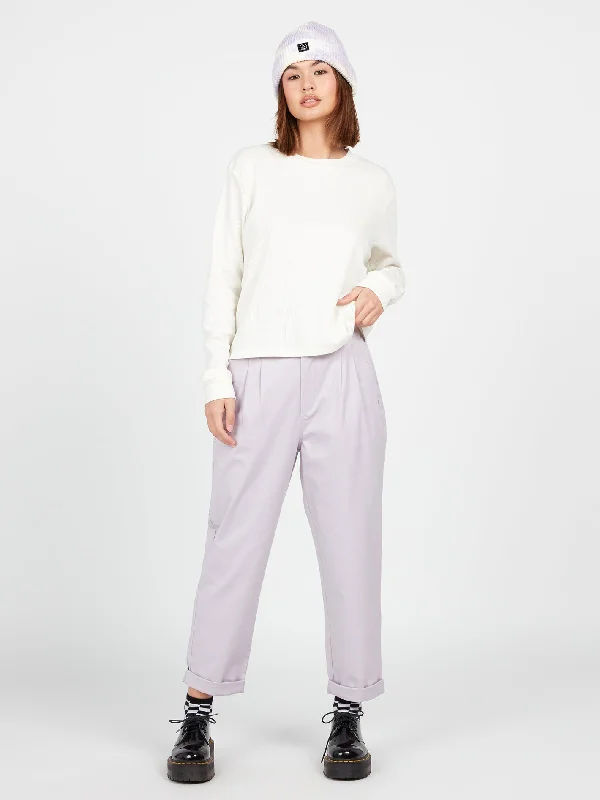 Frochickie Trousers - Lavender Trousers High Rise Slim Fit