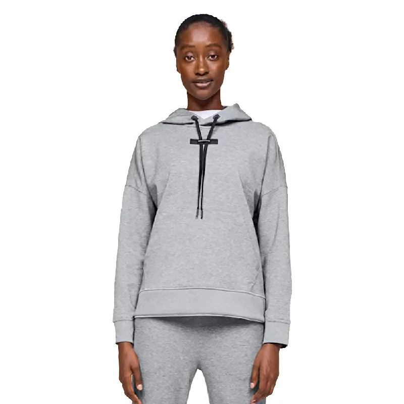 On Womens Hoodie - Grey Hoodie with Bell Sleeves Flared Feminine