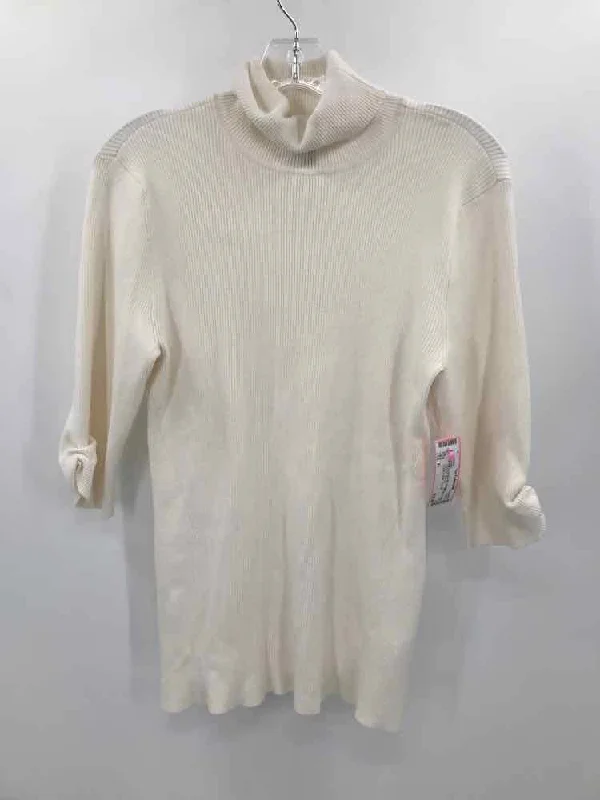 Pre-Owned WHBM Ivory Size XL Sweater Fitted Loose Oversized