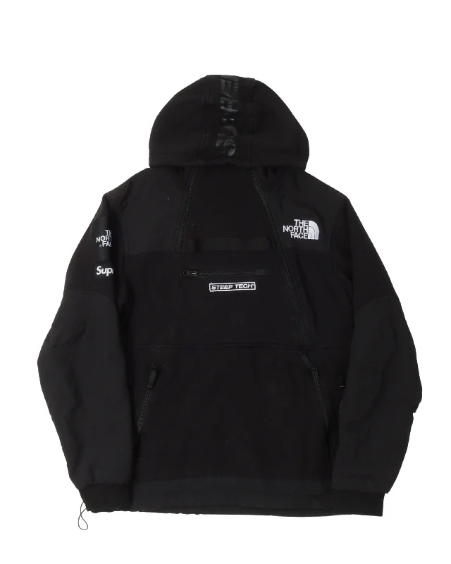 The North Face Steep Tech Hooded Sweatshirt Hoodie with Hem Embroidery Detailed Premium