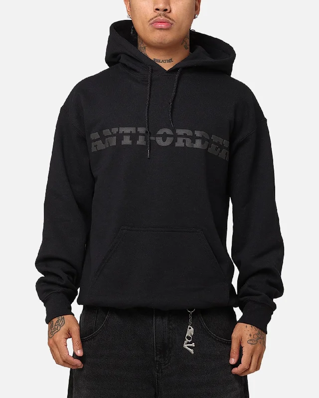 The Anti Order A-Track Hoodie Black Hoodie with Snap Buttons Easy Quick