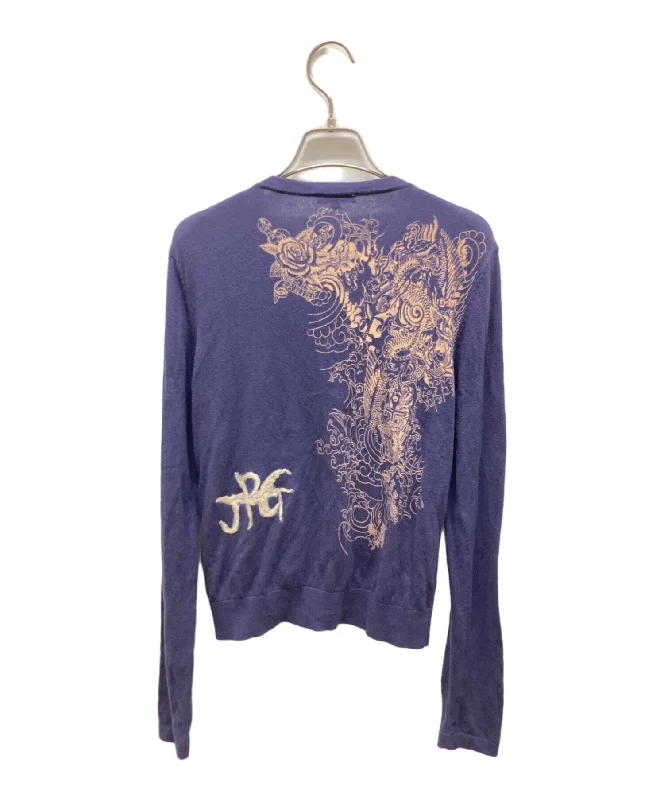 [Pre-owned] Jean Paul GAULTIER Dragon Flower Cardigan Terry Terry Cloth Terry Knit
