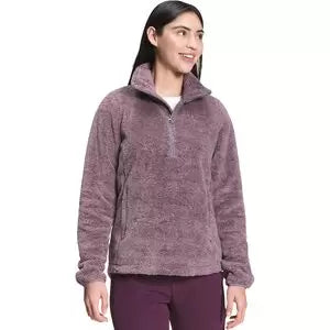 The North Face Printed Multi-Color Osito 1/4-Zip Pullover Bishop Sleeve Elegant