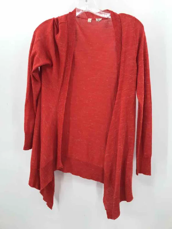 Pre-Owned Moth Orange Size Small Cardigan Sweater Mesh Fabric Canvas Fabric Denim Fabric