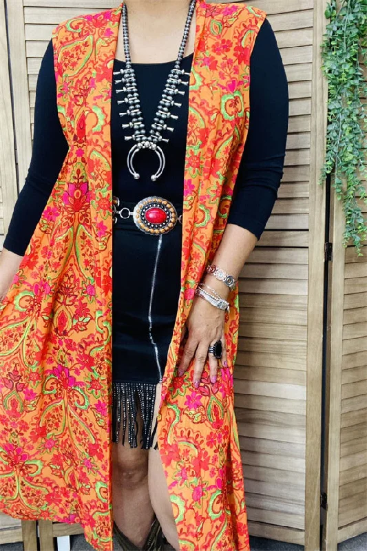 GJQ15405 Orange/Green multi color floral printed women cardigan Lace Blend Ribbed Blend Corduroy Blend GJQ15405 Orange/Green multi color floral printed women cardigan Lace Blend Ribbed Blend Corduroy Blend