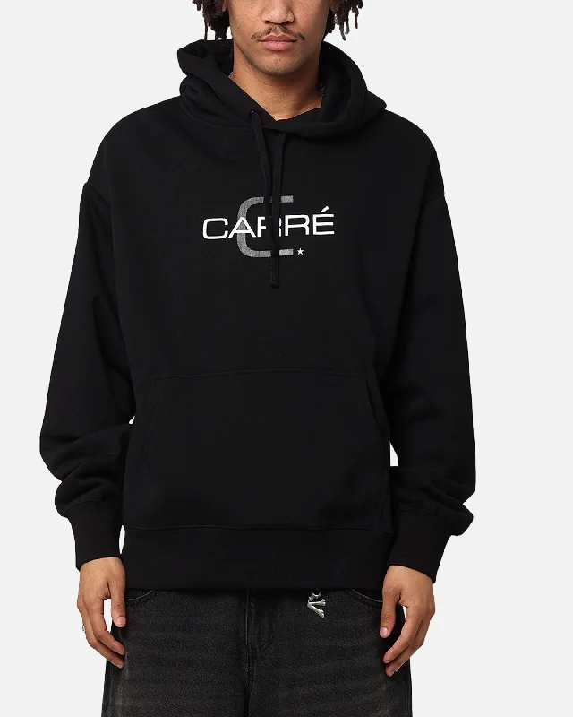 Carre Tech C Hoodie Black Hoodie with Half-Zip Sporty Casual