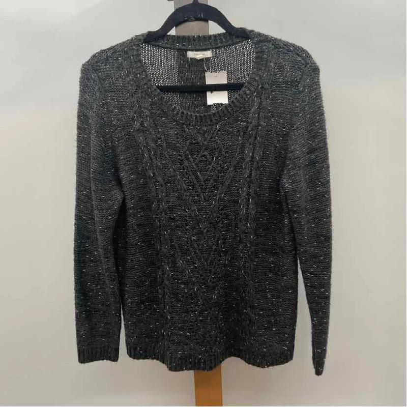 Maurices Women's Size L Charcoal Flecked Sweater Slim Fit Regular Fit Oversized