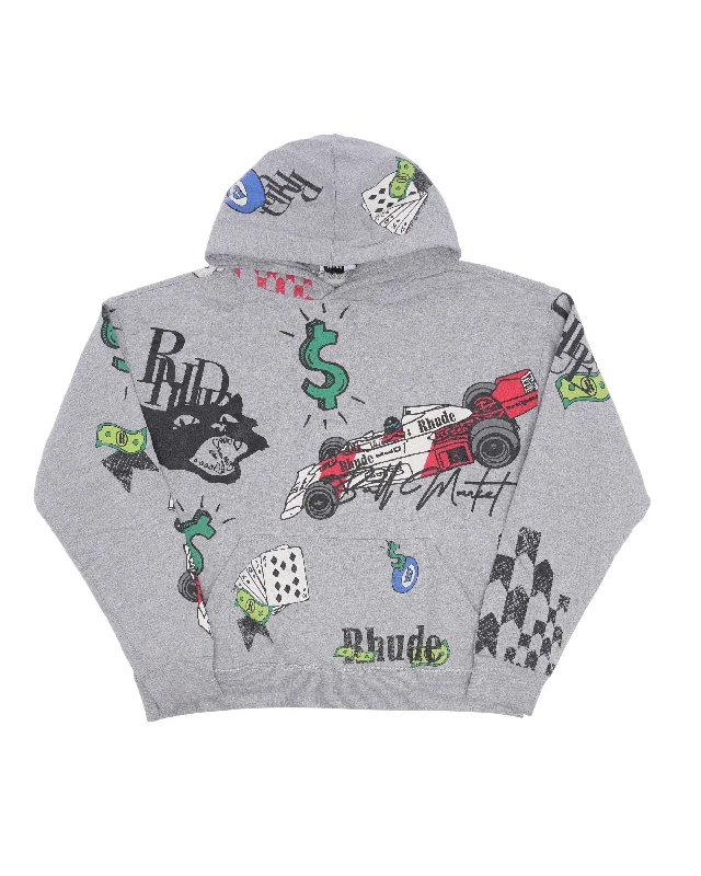 Doodle Hoodie Hoodie with Puffed Sleeves Voluminous Trendy