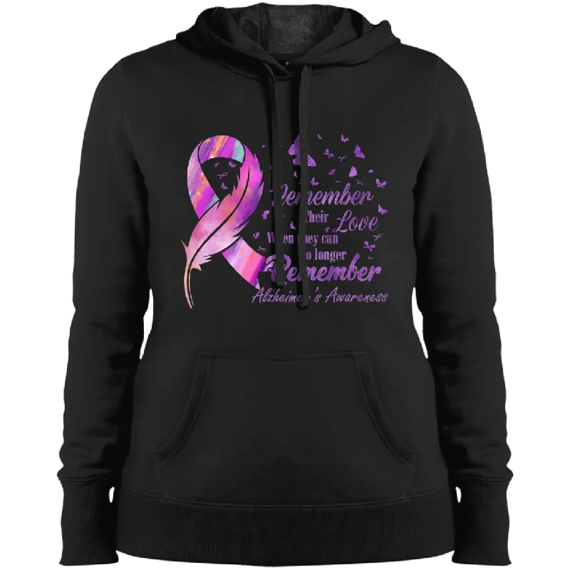 Ladies' Pullover Hoodie | Alzheimer Awareness Sabrina Neck Pullover