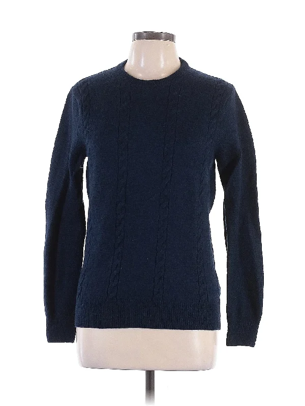 Wool Pullover Sweater Short Puff Sleeve