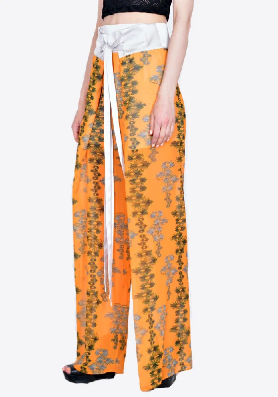 KIKO KOSTADINOV KKWSS22T03 MINIATA TIE TROUSER COASTAL FLORAL/MOON BEAM Trousers fashionable trendy