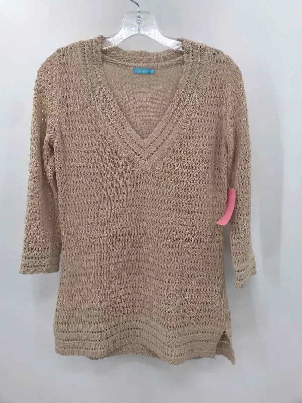 Pre-Owned J Mclaughlin Tan Size XS Sweater Chenille Brocade Lace