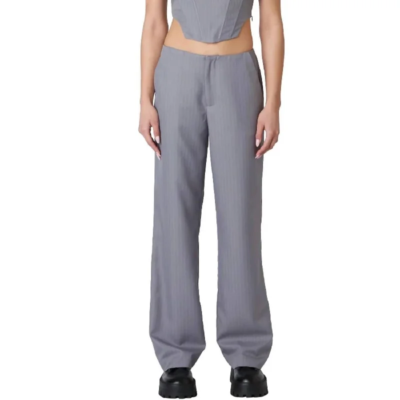 Eloise Trouser In Grey Trousers Summer Linen