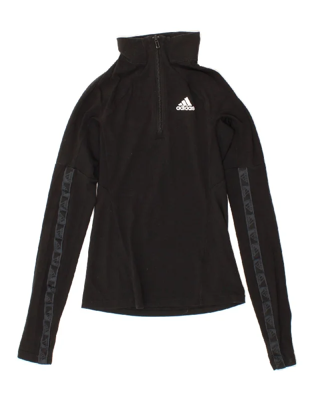 ADIDAS Womens Aeroready Graphic Pullover Tracksuit Top UK 4/6 XS Black Turtleneck Warm Pullover ADIDAS Womens Aeroready Graphic Pullover Tracksuit Top UK 4/6 XS Black Turtleneck Warm Pullover