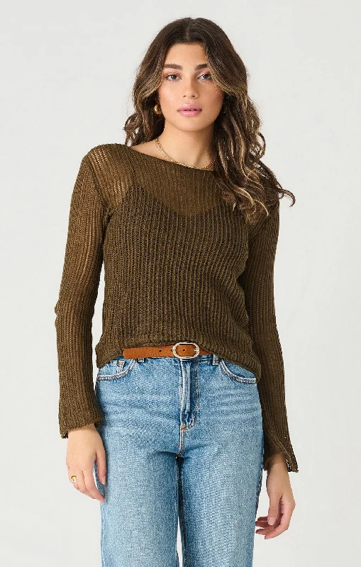 Dex Mesh Stitch Sweater Terry Blend Velvet Blend Canvas Blend