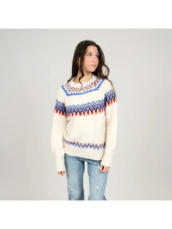 RD Melinda Fair Isle Sweater Elasticated Padded Insulated