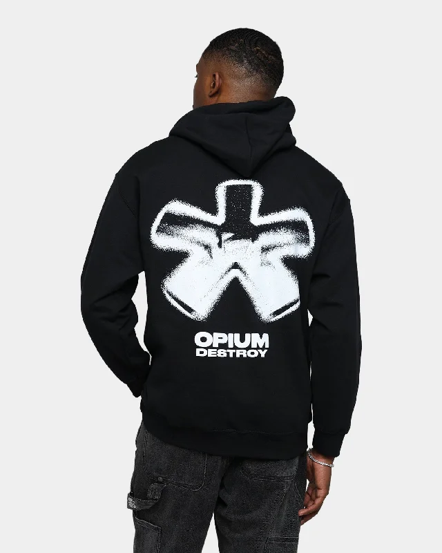 Goat Crew Opium Hoodie Black Hoodie with Hood Adjustable Protection