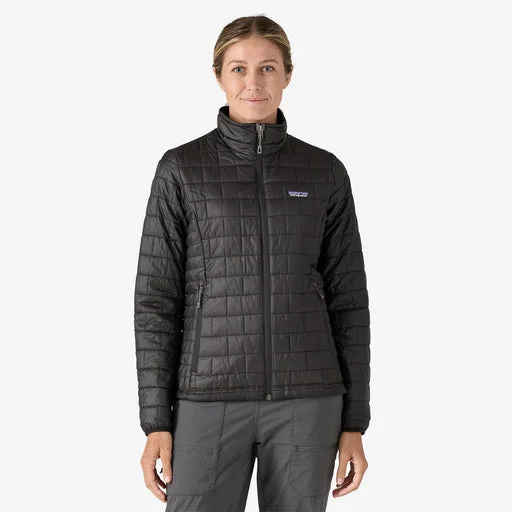 Patagonia Women's Nano Puff Jacket - BLACK Hoodie Zip-Up Jacket Button-Up Jacket