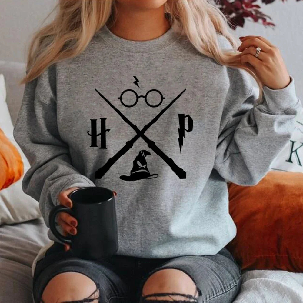 Wizard Hat Sweatshirt Wizard Wand Hoodie HP Pullovers Long Sleeve Unisex Graphic Hoodies Magic School Sweatshirts Streetwear Top Blouson Sleeve Pullover Wizard Hat Sweatshirt Wizard Wand Hoodie HP Pullovers Long Sleeve Unisex Graphic Hoodies Magic School Sweatshirts Streetwear Top Blouson Sleeve Pullover