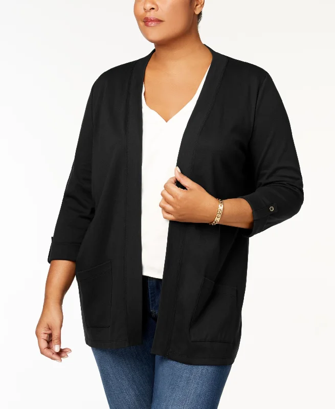Karen Scott Plus Size Cotton Cozy Cardigan Faux Fur Fabric Real Fur Fabric Shearling Fabric Karen Scott Plus Size Cotton Cozy Cardigan Faux Fur Fabric Real Fur Fabric Shearling Fabric