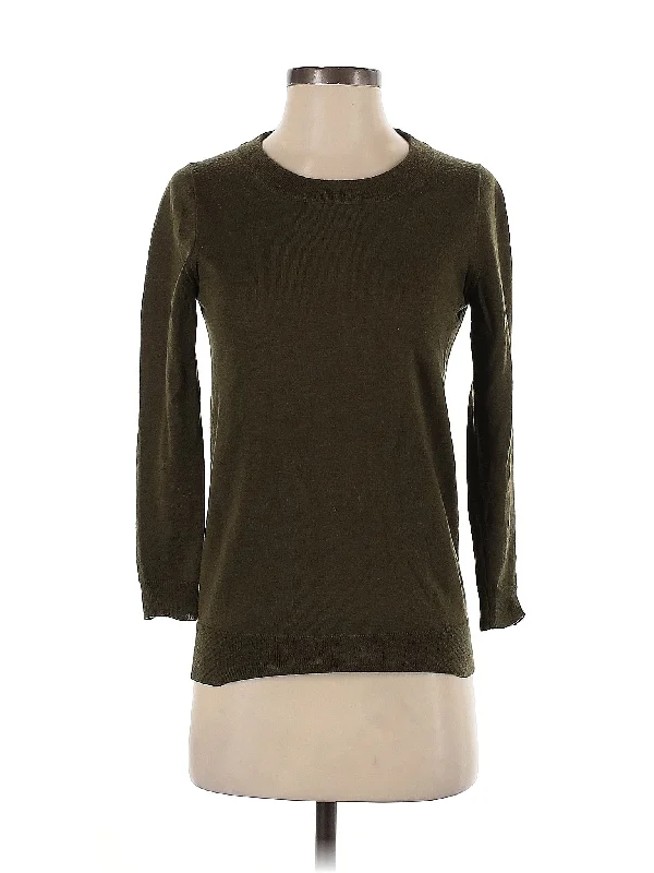 Wool Pullover Sweater Asymmetrical Hem Sweater