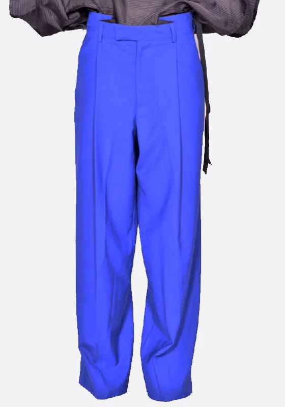 MARINA YEE 0021-557 WIDE-LEGGED PLEATED TROUSERS KLEIN BLUE Trousers chic fashionable