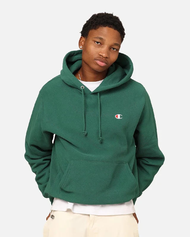 Champion Reverse Weave Small C Hoodie Spruce Willis Hoodie with Elastic Cuffs Stretchable Comfortable