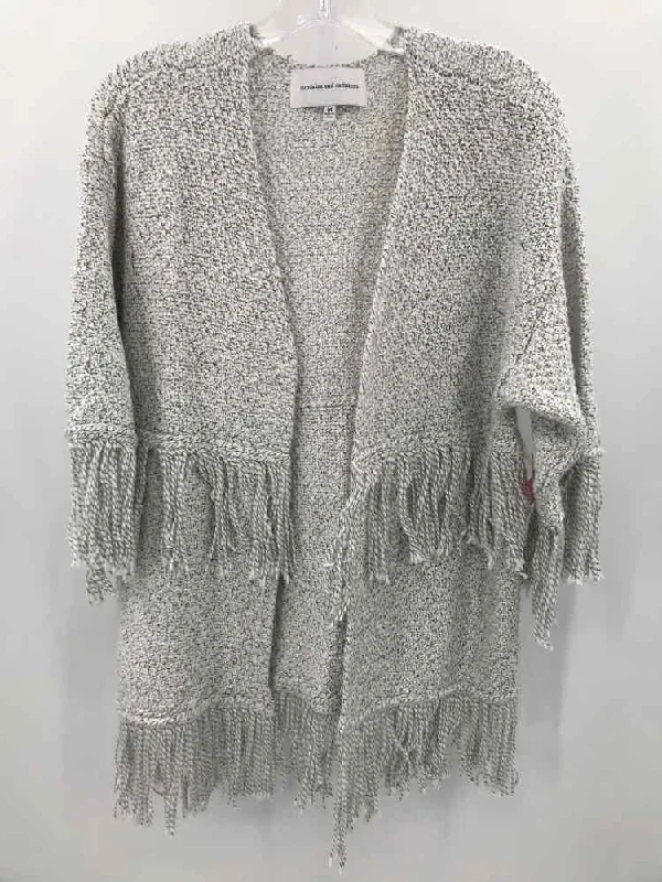 Pre-Owned cupcakes and cashmere Grey Size Medium Sweater Lace Blend Ribbed Blend Corduroy Blend